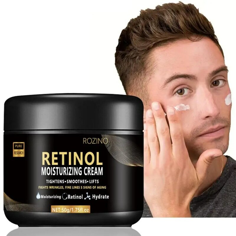 Creme retinol hidratante para homens, anti-envelhecimento, remoção de rugas, pele facial, hidratante, loção para homens