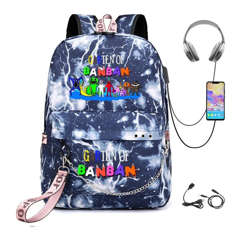 Garten de Banban Cartoon impresso mochila escolar, várias mochilas coloridas para estudante adolescente, bolsa casual para crianças