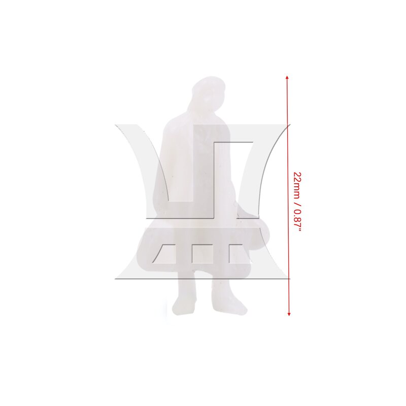 Mxfans 100 pcs unbemalte Architektur weiße Modell figuren 1:87 Männer Frauen Kit