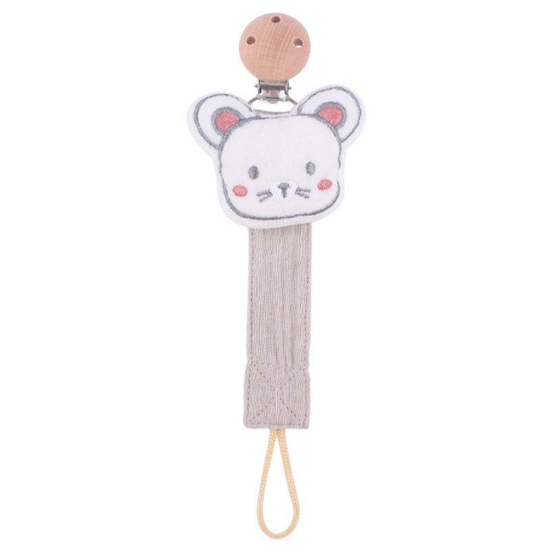 Clip sucette en coton lin pour bébé, Clip dentition dessin animé, support factice, jouet d'allaitement pour corde