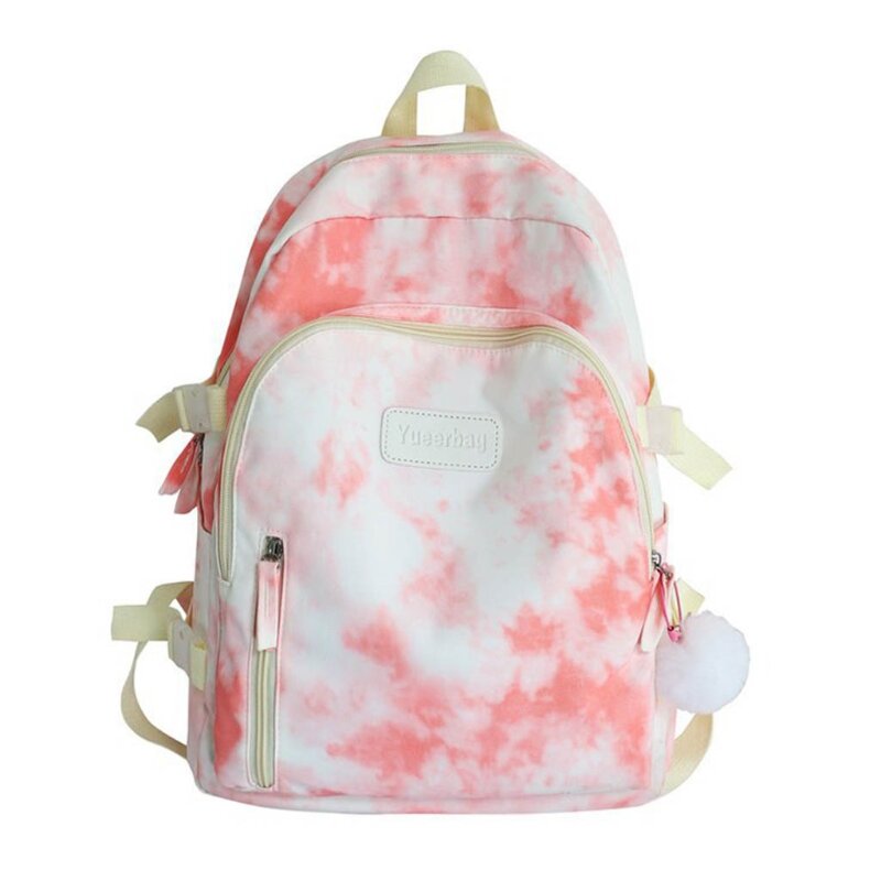 Bolso hombro escolar con patrón colorido para mochila informal para niñas adolescentes