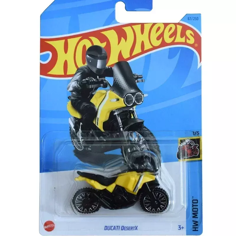 Oryginalne gorące koła mototocykl-zabawki dla chłopca HW MOTO motocykl 1/64 Diecast samochód BMW DUCATI DesertX Honda kolekcja prezent dla dzieci