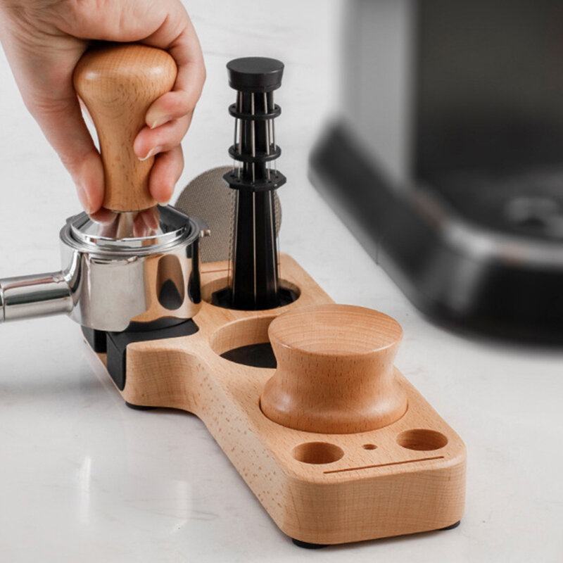 Новая портативная посуда для кофе диаметром 25 см, универсальный портативный органайзер из сосновой древесины, кофейный рычаг, инструмент, коврик для Темпера