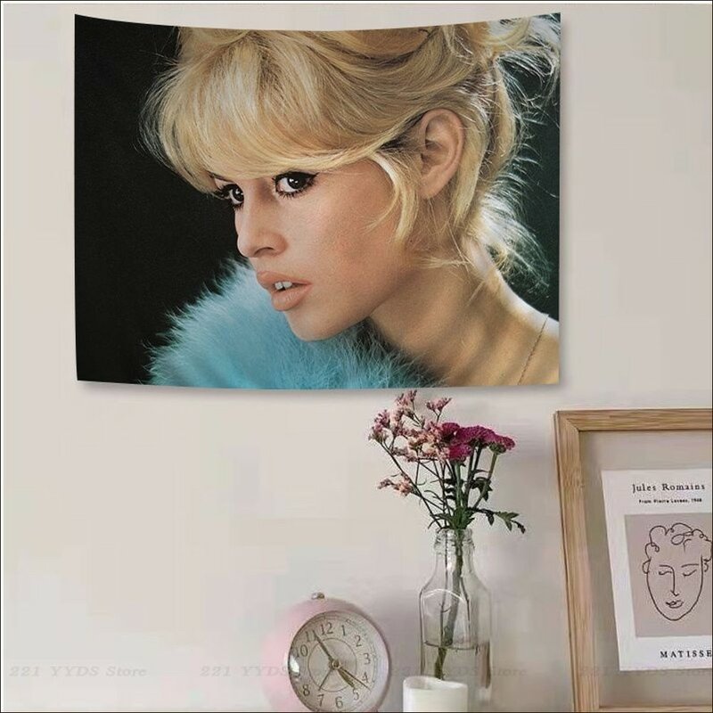 Tapiz de Brigitte Bardot de estrella de película francesa, tapiz colorido colgante de pared, tapices de pared bohemios, Mandala colgante, atractivo