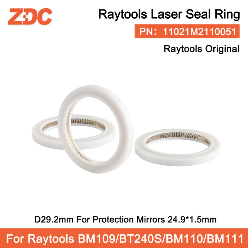 Zdc raytools original anel de vedação 11021m2110051 29.2x21x3.55mm para janelas protetoras superiores 24.9x1.5mm bt240s bt210s bm109 bm111