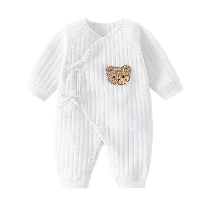 Bodysuit de algodão grosso recém-nascido, roupas Onesie, meninos e meninas, 0-6M, roupas de primavera e outono