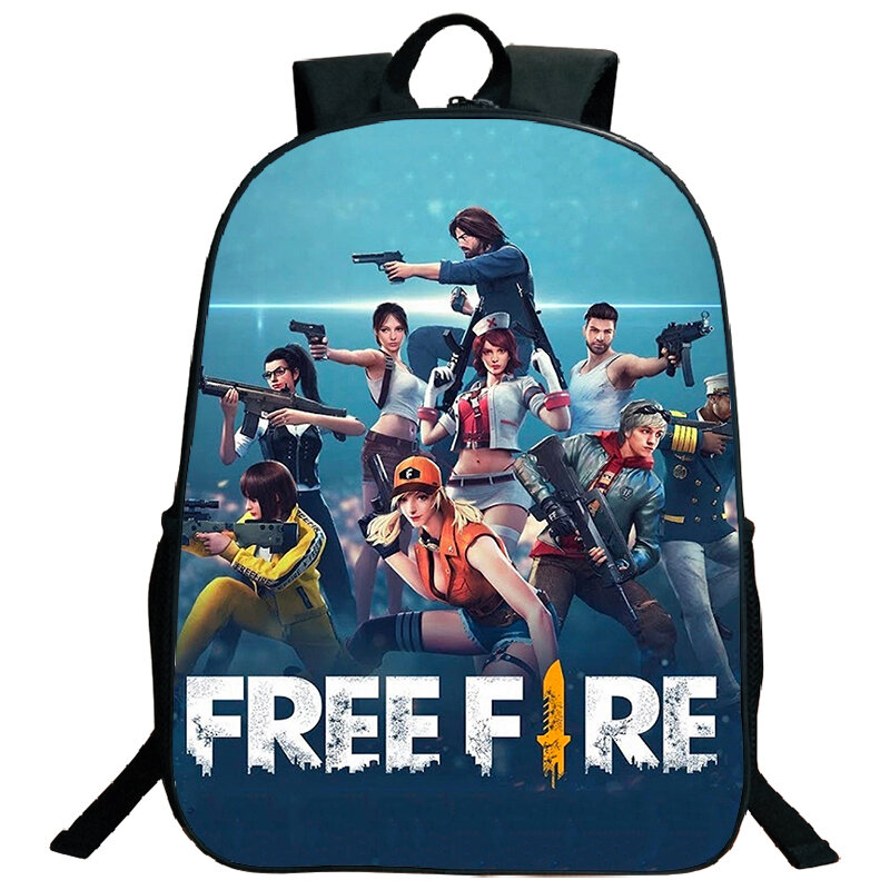 Ransel gambar 3D Game Free Fire, tas sekolah kapasitas besar, tas punggung portabel anak-anak, tas buku Laptop remaja, ransel gambar cetak 3D