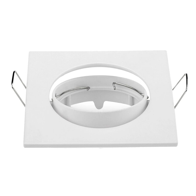 Recessed Square Downlight Holder  GU10 MR16 Fixture Frame Front Ring Off Lamps Indoor Lighting for Home Stores Lamp