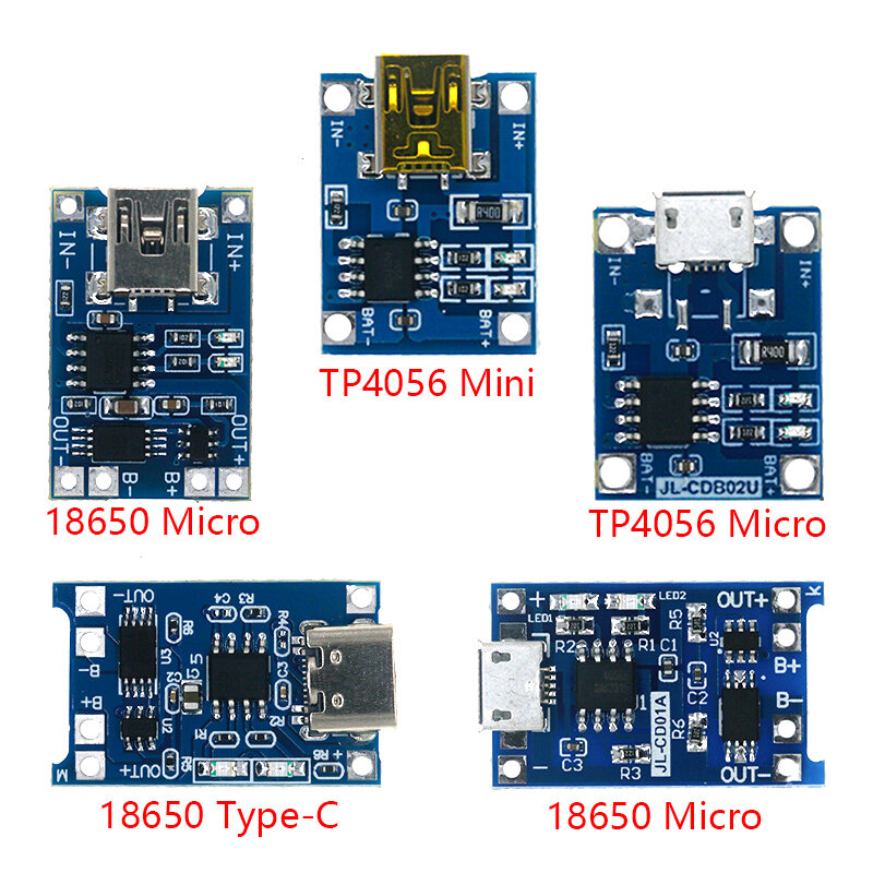 Typ-c/Micro USB 5V 1A 18650 TP4056 Lithium-Batterie Ladegerät Modul Lade Board Mit Schutz Dual funktionen 1A Li-Ion