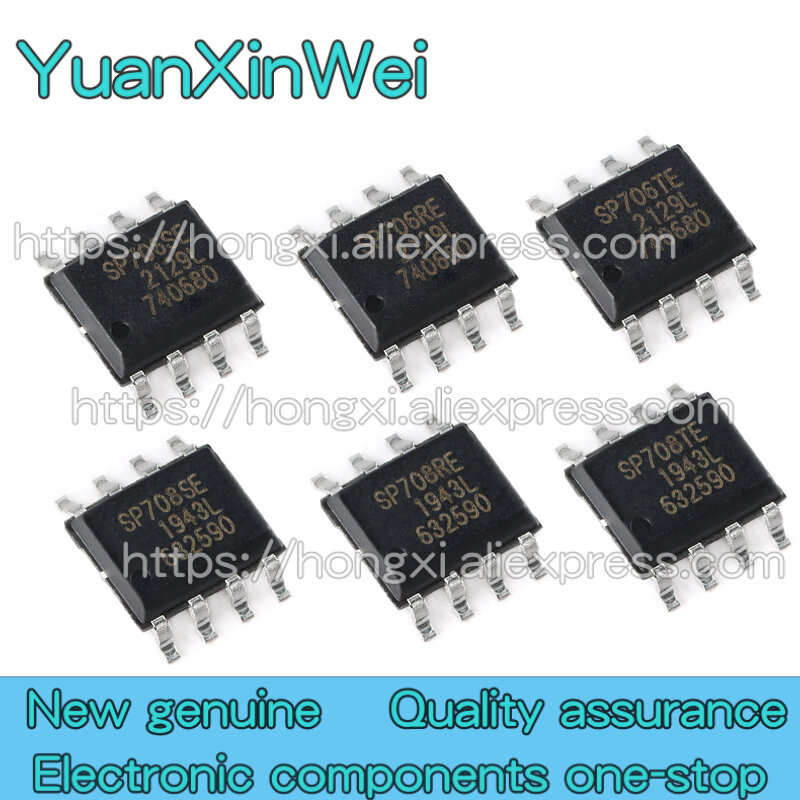 100PCS SP706SEN SP706REN SP706TEN SP708SEN SP708REN SP708TEN  Low power consumption microprocessor monitoring chip