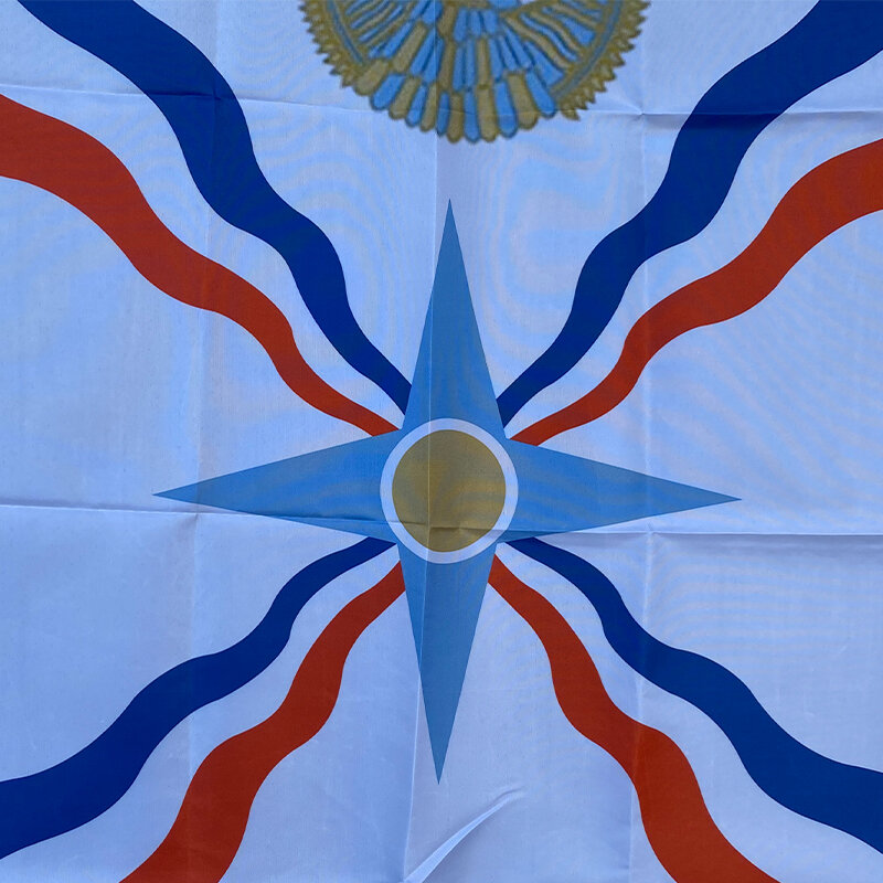 Xvggdg bandera personalizada, bandera asiria de poliester, 90x150cm (3x5 pies)