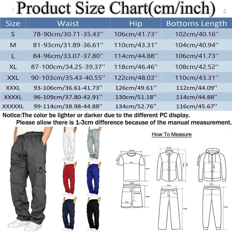 Pantalones Cargo para hombre, pantalón informal con bolsillo, estilo Hip Hop, chándal de Color sólido, ropa de calle de alta calidad, 2023