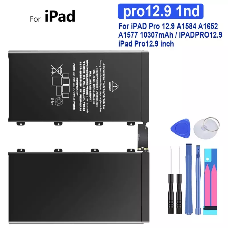 10307mAh Tablet Battery For IPad Pro 12.9 A1577 A1584 A1652 Bateria Replacement  With Tools