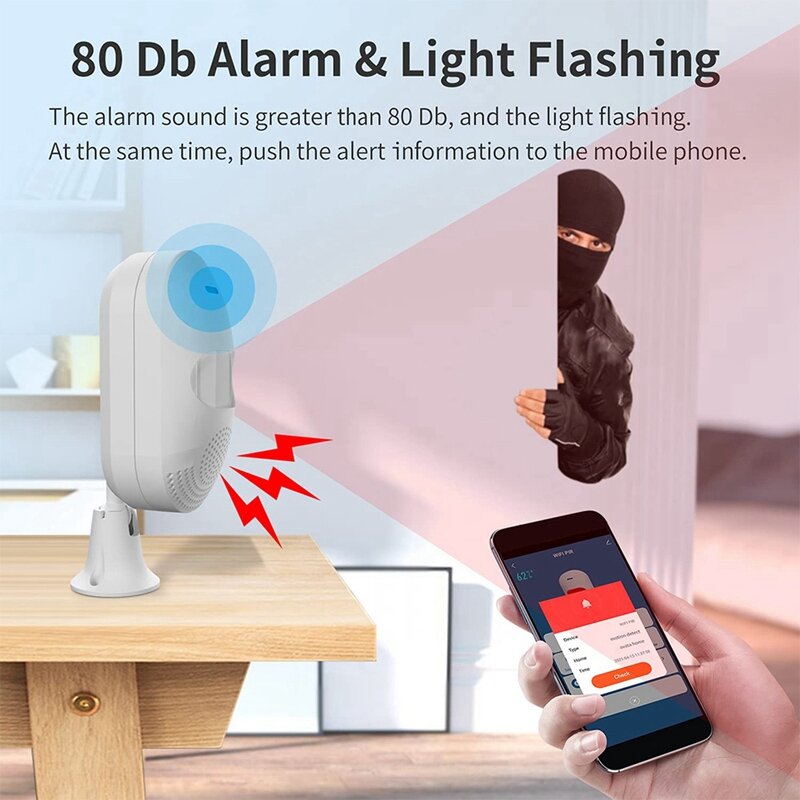 PIR Motion Detection Alarm Independent Wifi Infrared Alarm Detector Wireless Infrared Sensor APP Control For Home