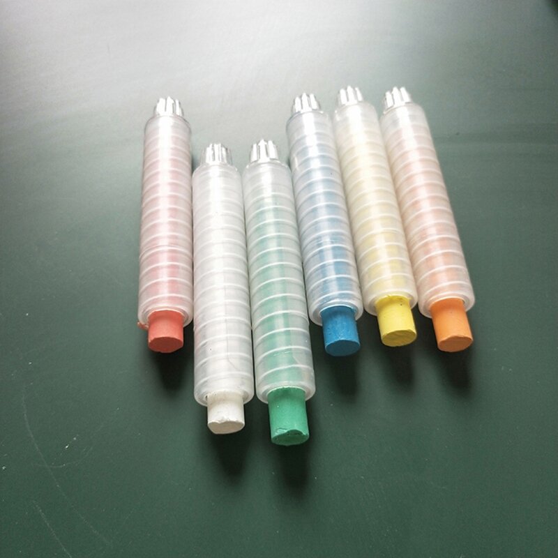 Porte-stylo à craie transparent, protecteur craie réglable, diamètre 0.59 pouces, lavable réutilisable pour l'école,