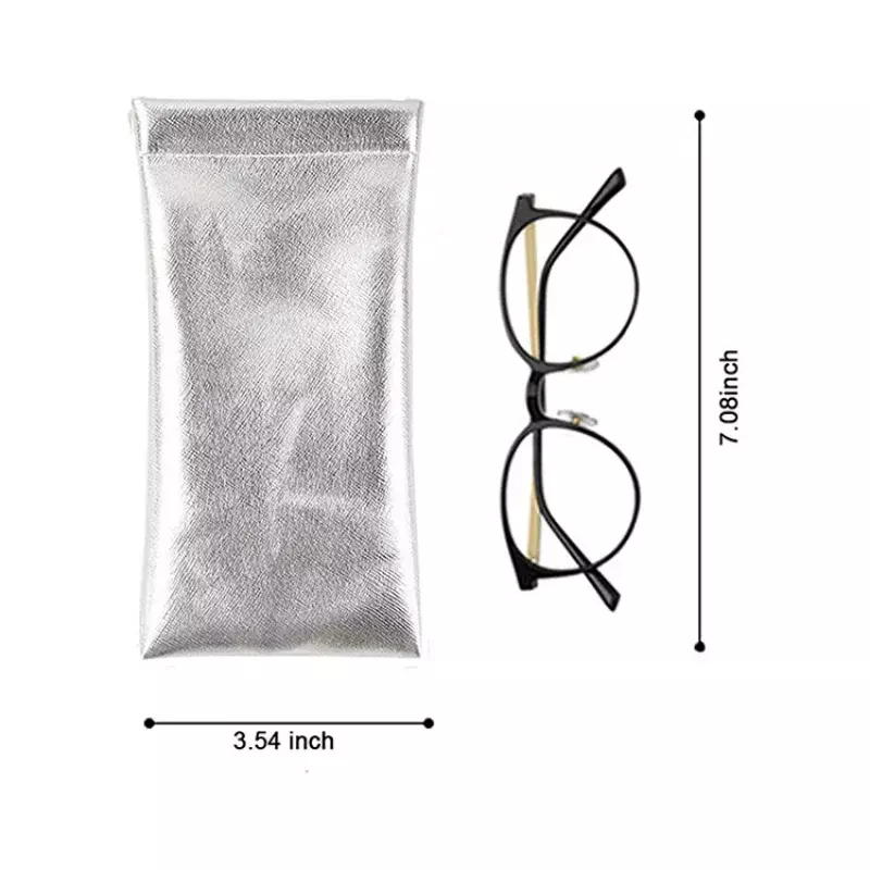 Protector de gafas de sol portátil de cuero PU para mujer, paquete de viaje, bolsa de gafas, accesorios, bolsa de gafas de gran tamaño
