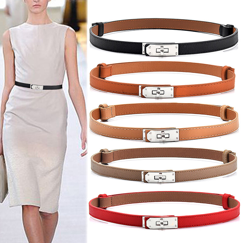 Fashion High Quality Patent Leather Belt Women Fine Belts Golden Lock Buckle Dress Jeans Sweater Waistband Belt Luxury Designer