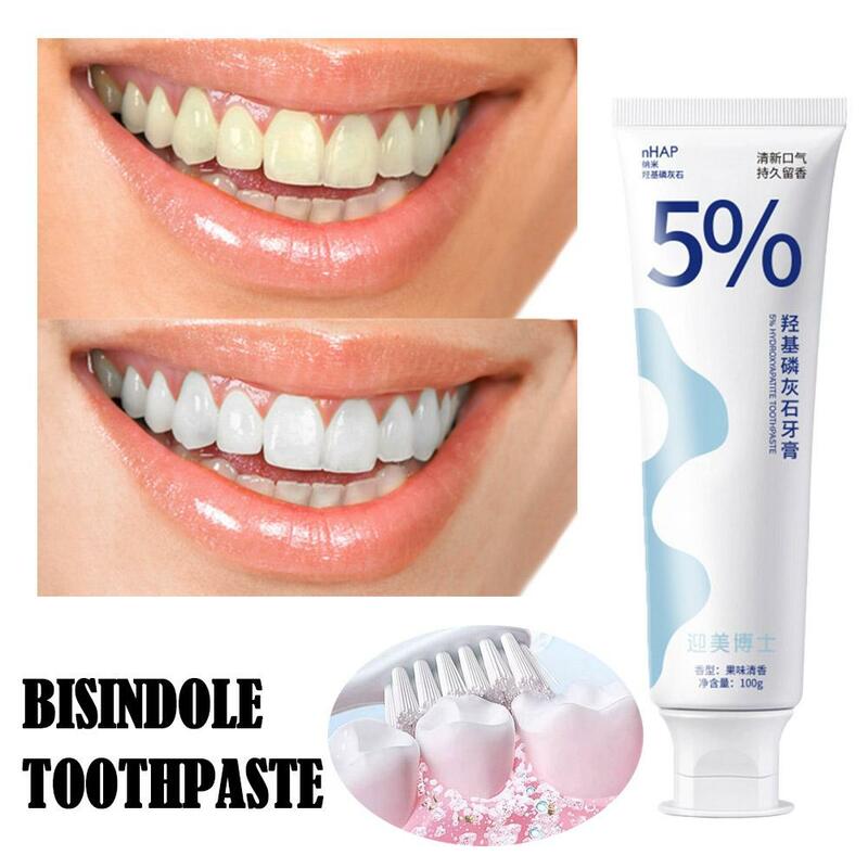 ยาสีฟันสูตรฟันขาว100กรัมเพื่อกำจัดฟันเหลืองยาสูบป้องกันคราบสกปรกกลิ่นปากฟันชา D5B0ฟัน