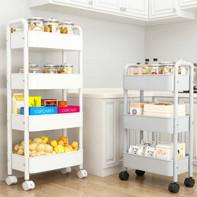 Trolley Lager regal Küchen boden mehr schicht ige Snacks Baby Wohnzimmer Schlafzimmer Bad mobile Lager regal