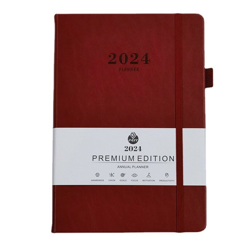 2024 Diary A5 Diary Week To View A5 Daily Planner Notebook For Office Christmas Gift Diary For 2024 Red About 21X14cm