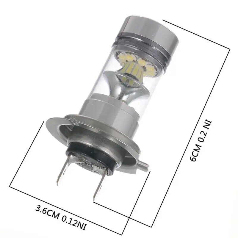 Luz Led antiniebla de conducción diurna para coche, bombillas de haz Alto y Bajo, superbrillantes, 100W, H4, H7, 6000K, 2 uds.