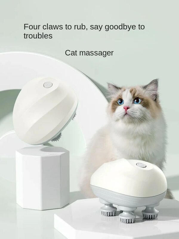 Ohio eur de tête de chatouillement électrique pour animaux de compagnie, fournitures de massage, jouet pour chat, chaton, utilisation de charge