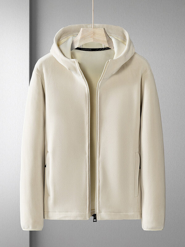 2022 New Winter Basic Thick Warm Hoodie Men Zip Up Polar Fleece Sweatshirts 7XL 8XL Plus Size Solid Casual Thermal Hoody Jacket