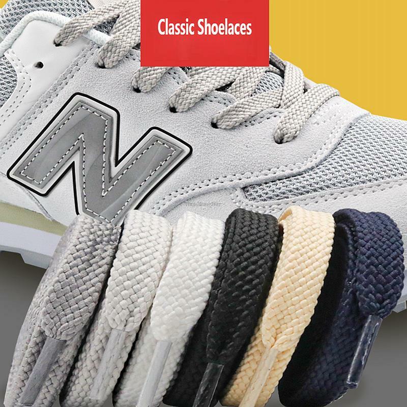 Cordones clásicos para zapatillas de deporte, cordones de tela plana para zapatos, blancos y negros Cordones elásticos, cuerdas de 100/120/140/160CM, 1 par