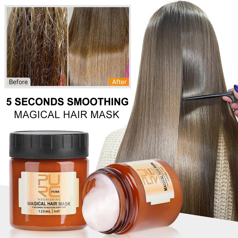 120/60ml magische Haarmaske Arganöl Haarpflege creme Reparatur trocken Frizz Schaden Keratin Behandlungs masken weich glänzend für Haar Purc