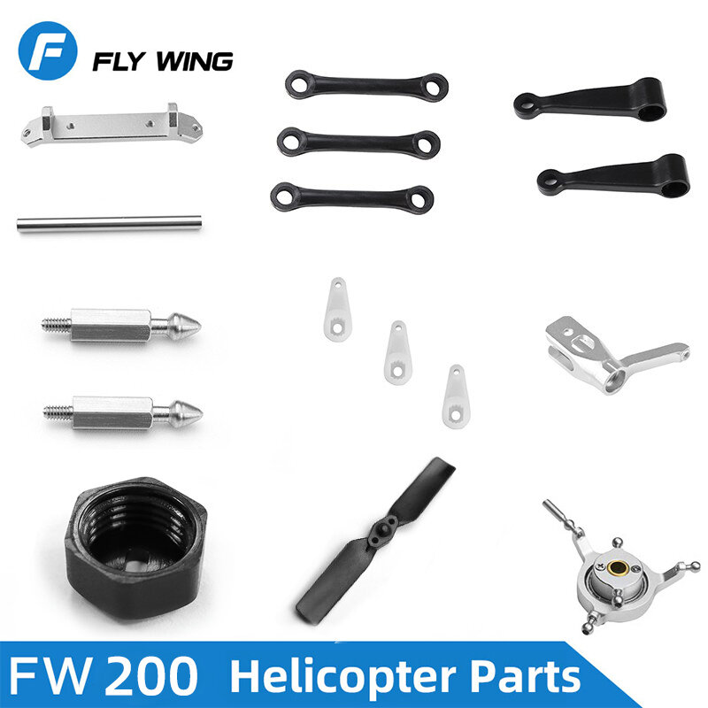 FLY WING FW200 piezas de repuesto para helicóptero RC, Rotor de engranaje principal, conjunto de brazo de Control, eje de plumas