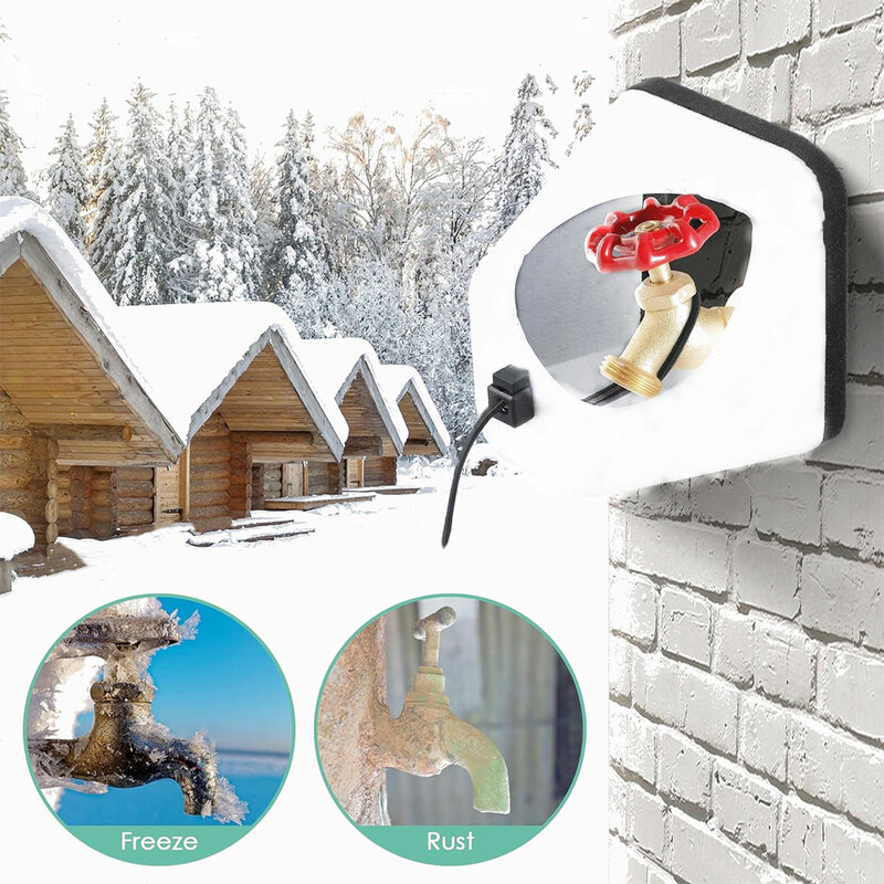 Capas de torneira isoladas para exterior, Universal Spigot Covers, Proteção de inverno, Premium, 2 pcs