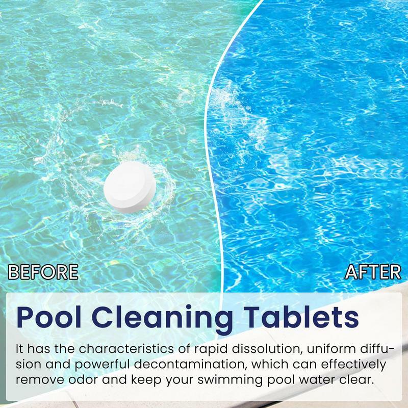 Tablet Effervescent kolam renang penghilang bau panas, tablet Eliminator peran cepat meningkatkan kualitas air kolam renang menghilangkan pembersih