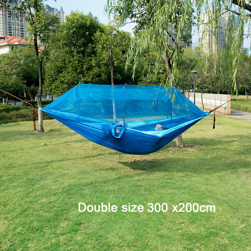 Hamac simple et double avec moustiquaire, portable, voyage, camping en plein air