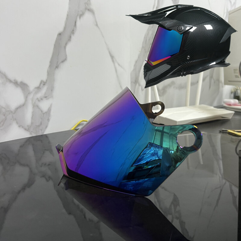 LVS-800 helmet lenses transparent color colorful mirror silver plated. It's light brown