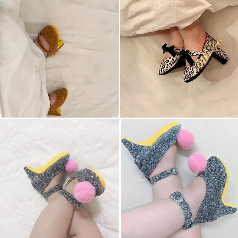 Scarpe con tacco alto punteggiate con fiocco per neonato con suola morbida per neonato 1 paio oggetti fotografici
