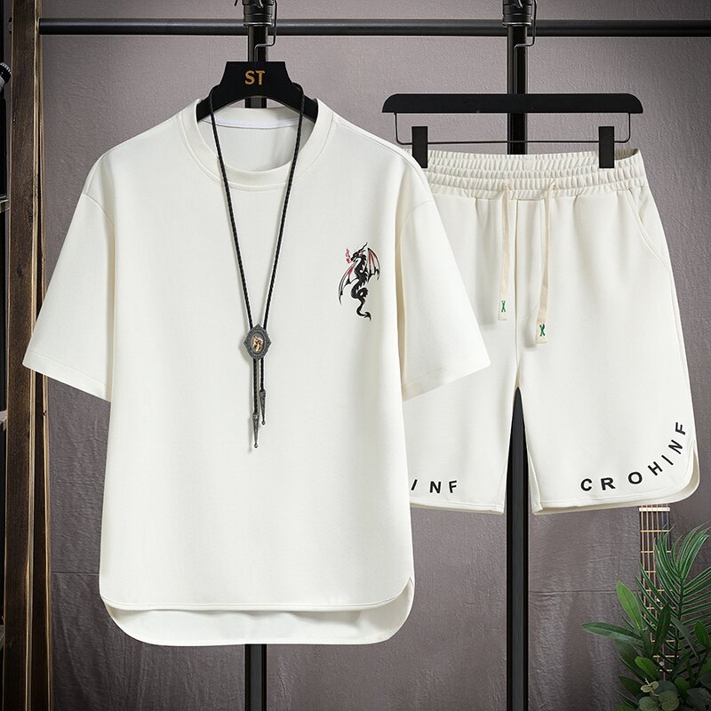 Summer Sports Sets Mens Designer Clothes Oversized Women Comfy T-shirt Shorts Two-Piece Suit Brand Outfit Fashion Streetwear
