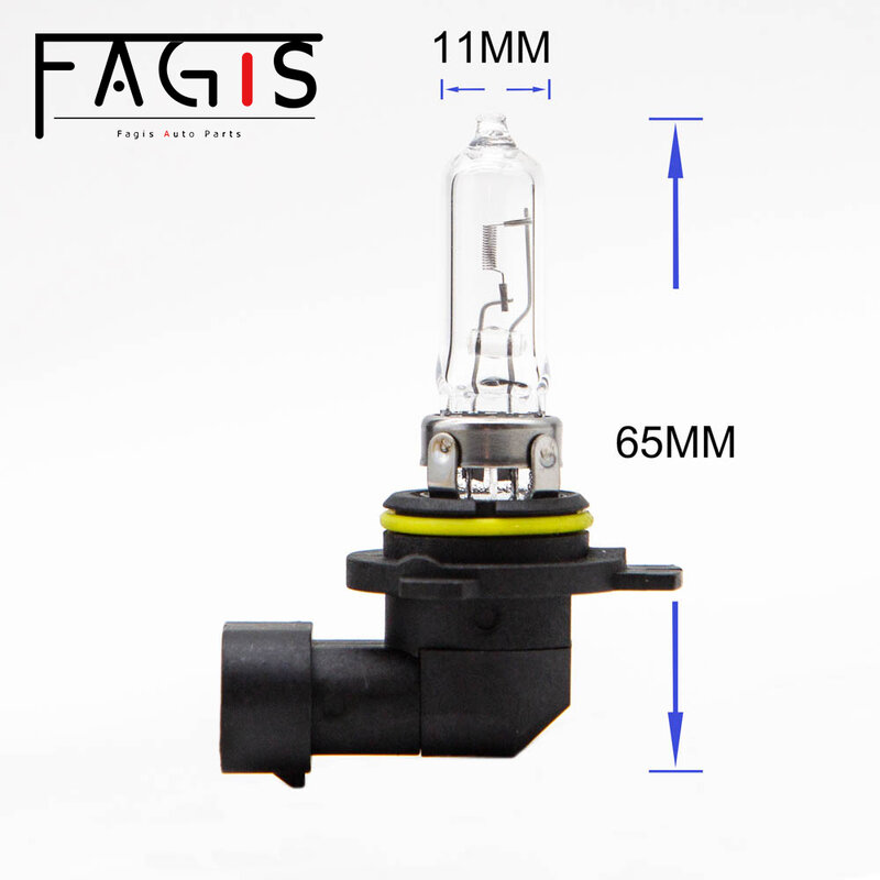 Fagis 2 Pcs 9012 HIR2 12V 55W 3350K Warm White Auto Head Lamp Halogen Lamps Wider Driving Vision Car Headlight Auto Bulb