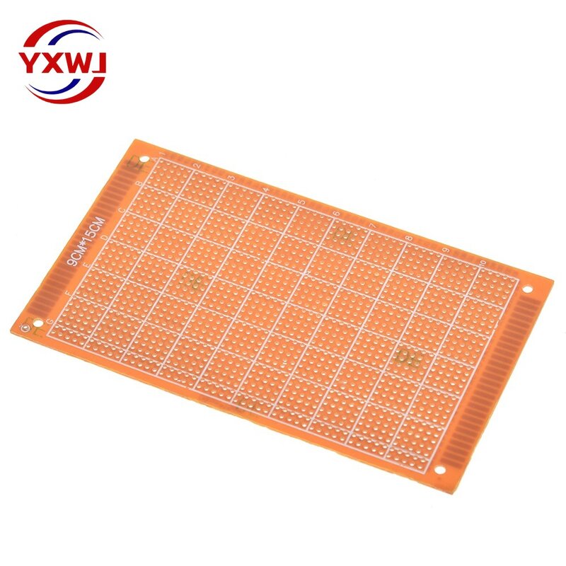 5pcs 9x15 9*15cm Single Side Prototype PCB Universal Board Experimental Bakelite Copper Plate Circuirt Board yellow