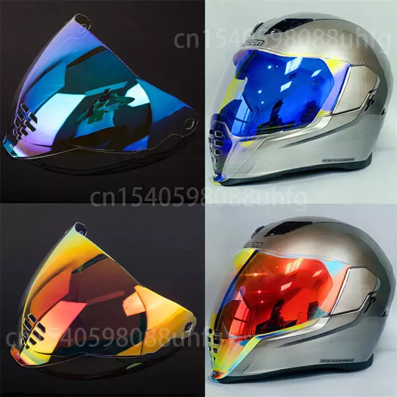 Airflite หมวกกันน็อก Visor สำหรับไอคอน AIRFLITE รถจักรยานยนต์หมวกกันน็อกเลนส์ Fliteshield Mirrored เปลี่ยน Face Shield อุปกรณ์เสริม