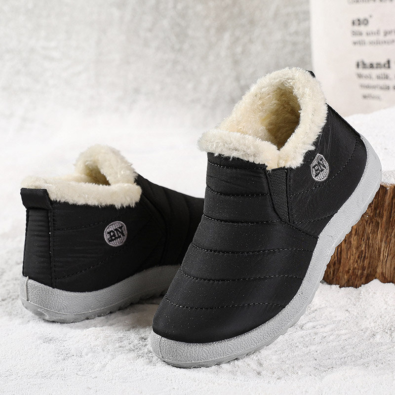 Botas impermeables para hombre, calzado de trabajo con plataforma, para nieve, senderismo, Invierno