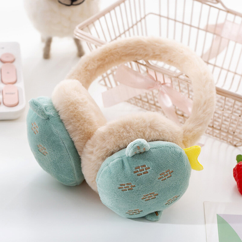 Confortável Plush Fleece Ear Warmers para mulheres e crianças, Soft Abacaxi Earmuffs, presentes de aniversário para pai e mãe