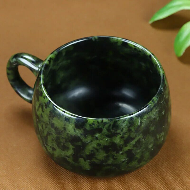 Taza de té de piedra King de medicina Natural pura, taza de café de oficina, taza de agua, juego de té de Jade magnético, decoración de cabello aleatorio