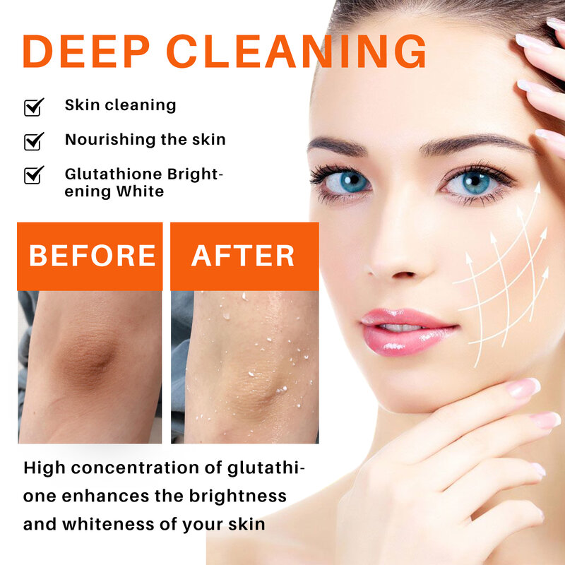 Original Lanthome Glutathione Whitening Soap For Face Skin Brightening Body Reduce Wrinkle Freckle Dark Spot Remover Cleansing
