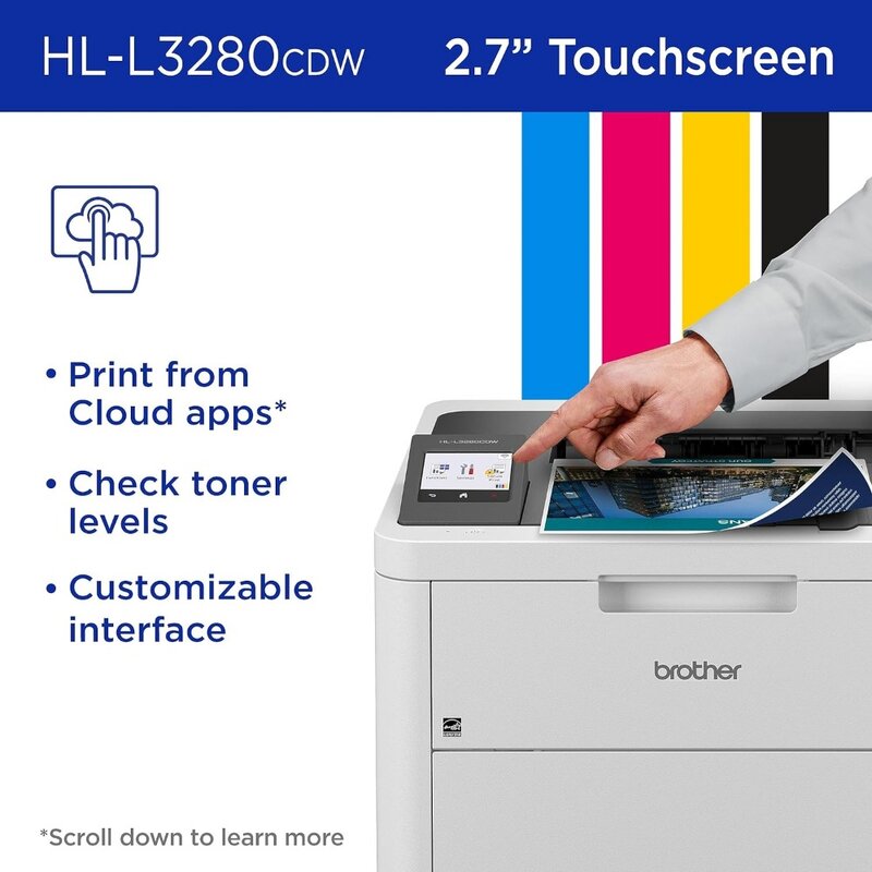 HL-L3280CDW 무선 컴팩트 디지털 컬러 프린터, 레이저 품질 출력, 듀플렉스, 모바일 인쇄 및 이더넷