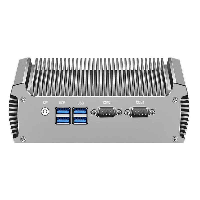 Helorpc 2LAN2COM Industriel Mini PC avec R2 i5-5200U/I7-5500U Soutien Win10/11 Linux Pfense WiFi Pare-enquêter Fanless Ordinateur