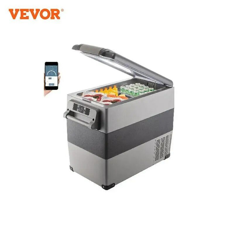 Автомобильный холодильник VEVOR, 22 л, 35 л, 45 л, 55 л, портативный охладитель компрессора, 12/24 В постоянного тока, 110-240 В, коробка для льда для кемпинга