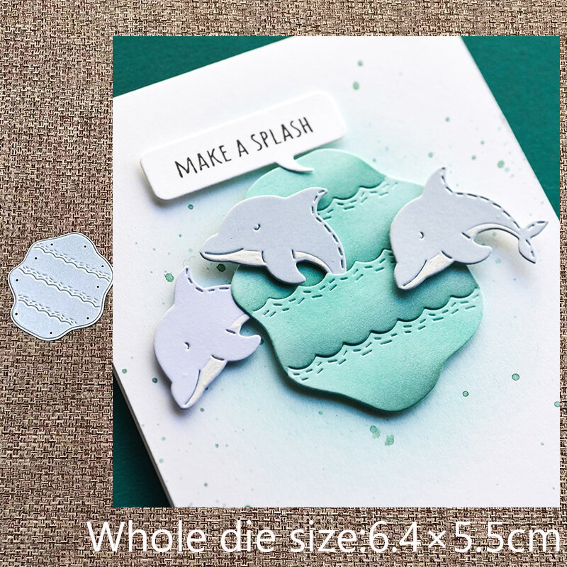 XLDesign Craft szablon metalowy wykrojniki falista dekoracyjna rama księga gości wykrojniki papier do albumów ręcznie robione kartki tłoczenie