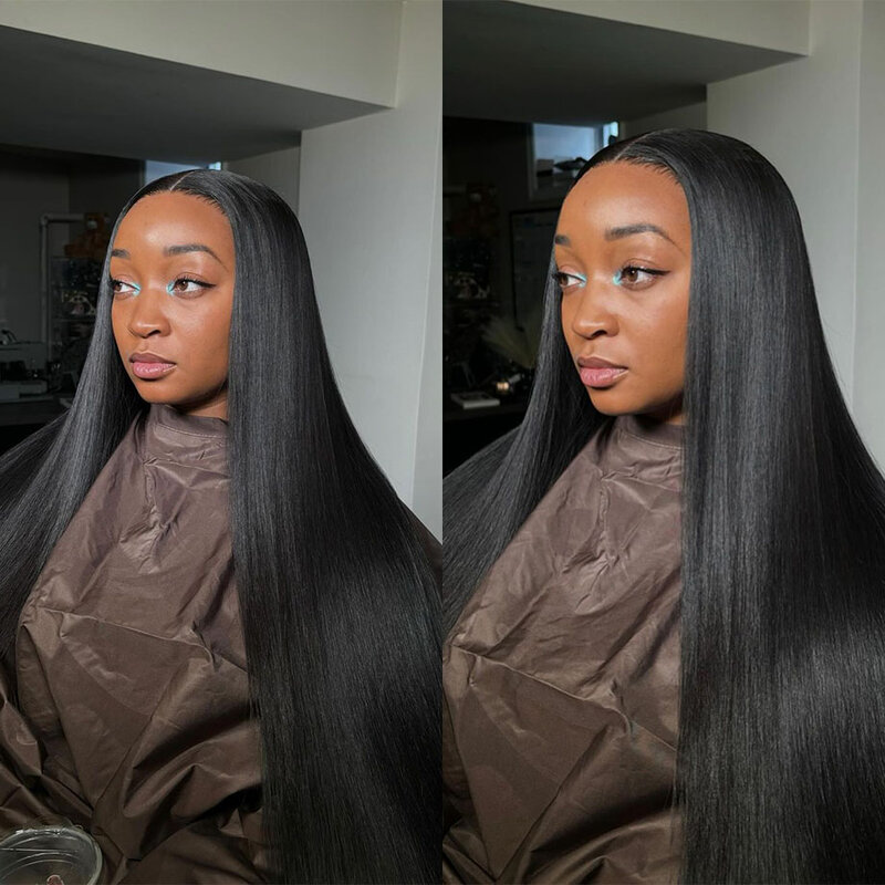 38 Inch 180 Density 4x4 5x5 Glueless Wear Go Precut Lace Closure Human Hair Wigs For Women Straight Hd Lace Brazilian Hair Wig