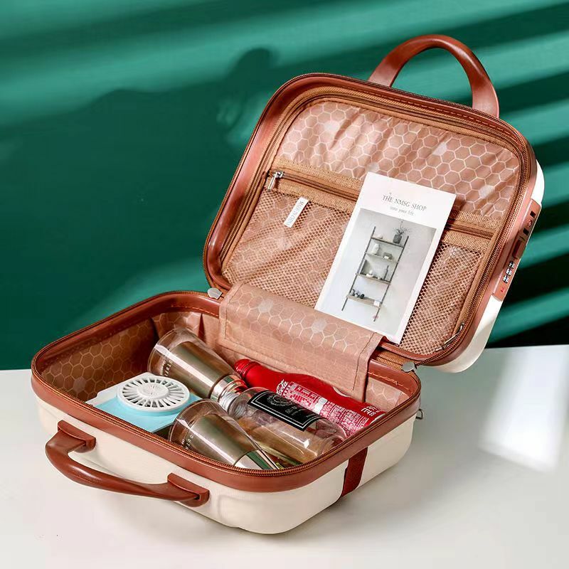 Женская косметичка косметический чехол для путешествий, модный чемодан для ручной клади с кодовым замком, сумка для хранения, сумка-Органайзер для посадки
