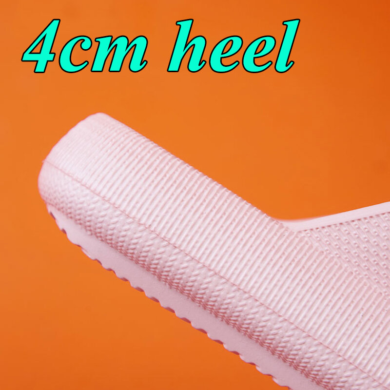 Bantal selop sol lembut gesper modis wanita sandal awan Platform tebal sandal selop Wanita Musim Panas 2024 sandal jepit anti selip